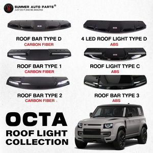 Accessoires extérieurs tout-terrain 4x4 en fibre de carbone ABS, feux de spoiler de toit avant à LED pour Defender Octa 2025 - Product Image 1
