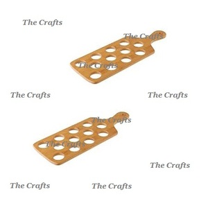 Porte-gobelet de service en bois ensemble de deux supports de service en verre de taille et de forme personnalisées pour la maison et l'hôtel - Product Image 1