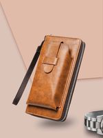 Dompet Kulit Imitasi Kualitas Terbaik Tepi yang Diperkuat Sentuhan Akhir Buatan Tangan Detail Mutiara Terbuka Desain Portabel Anti RFID