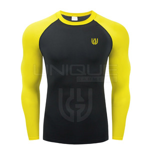 Por encargo de alta calidad Mma Rash Guard de manga larga Venta caliente Ropa de protección Rash Guards - Product Image 1