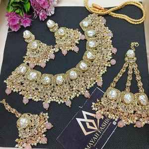 Últimos Diseños de Collares Hechos a Mano, Joyería India para Mujer, Conjuntos de Joyería Nupcial para Bodas, Conjuntos de Joyería Chapados en Oro para Mujer - Product Image 2
