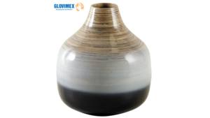 Vase en rotin de bambou d'organisateur de fleur fait main de Vietrustic pour la décoration de chambre à coucher - Product Image 2