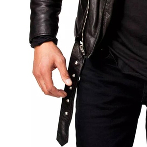 Veste de motard pour hommes de couleur unie vêtements de mode d'hiver/col montant veste de motard pour hommes de haute qualité dans le meilleur matériel - Product Image 4