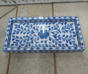 Bandeja de servicio de esmalte de madera de resina de hueso artesanal Premium acabada a mano con artesanía experta y pulido a mano para un aspecto lujoso - Product Image 4