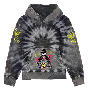 2025 negro gota hombro impreso completo algodón mezclado Sudadera con capucha bordado logotipo personalizado lavado ácido Vintage Sudadera con capucha para Unisex - Product Image 1