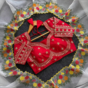 Ropa de fiesta bordada estilo indio, sari nupcial para mujer, Sari con blusa disponible a precio de proveedor, ropa India pakistaní - Product Image 1