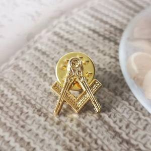 Fábrica al por mayor diseño personalizado Logo masón solapa Pin De Metal masón dinero Clip regalo ronpex - Product Image 2