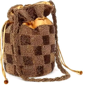 Bolso de Potli DE BODA étnico hecho a mano para mujer único con bordado de trabajo Zari diseño hecho a mano bolsos de muñeca Potli para regalos - Product Image 1