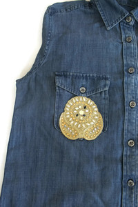 Embellissement de vêtements traditionnels indiens appliques de broderie appliques perles Patch pierres pour la décoration de robe de mariée - Product Image 6