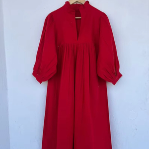 À la mode indien bloc imprimer femmes filles pur coton Maxi robe décontracté été soirée longue Midi en vrac motif naturel chaud! - Product Image 1