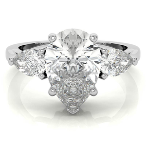 3 pierres taille poire Moissanite diamant serti de griffes Solitaire Daily Wear Bague d'anniversaire de mariage Cadeaux pour femmes en argent 925 - Product Image 2