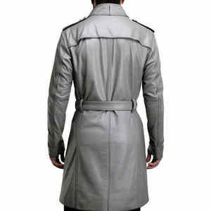 Top vente grande taille hommes en cuir Blazer confortable manteaux en cuir véritable pour l'hiver et l'automne fausse fourrure Accents - Product Image 3