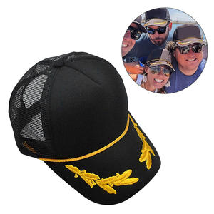 Casquette de camionneur en maille respirante à 5 panneaux avec broderie personnalisée, fermeture à pression réglable pour une utilisation promotionnelle et en gros - Product Image 2