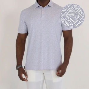 T-shirt polo en polyester pour homme de haute qualité, design de golf uni, noir, logo personnalisé, avec MOQ faible - Product Image 1