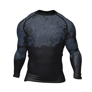 Camiseta de Compresión de Manga Larga para Hombre, 120g, Transpirable, Talla Grande, con Logotipo Personalizado, Impresión Digital, Tejido de Poliéster/Nailon - Product Image 1