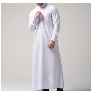 Ropa étnica india de alta calidad de Color gris árabe, bata transpirable para hombres, Thawb Jubba, manga corta, Thobes étnicos, venta al por mayor barata - Product Image 5