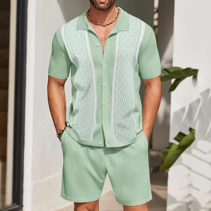 Custom Luxury <b>Men's</b> Winter Short <b>Shirt</b> and <b>Beach</b> Shorts Set Short Sleeve Velour Fabric Eco-Friendly 3D Pattern Sporty Design - Product Image 6