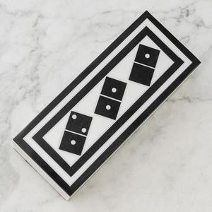 Jeu de dominos en résine fait main avec boîte de rangement coulissante, tuiles en époxy personnalisées pour le divertissement à domicile et les cadeaux - Product Image 1