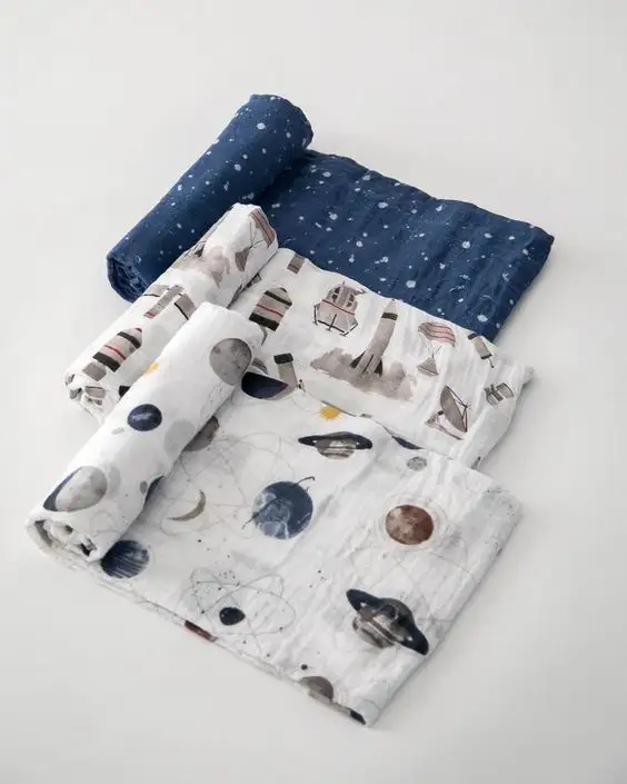Высококачественные пеленальные одеяла для детей с вышивкой, оптовая продажа из Индии
