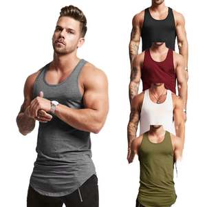 Vente en gros Logo personnalisé Taille Couleur Hommes Débardeurs Fitness Sportswear Outwork Sans manches Singlet Hommes Stringers - Product Image 2