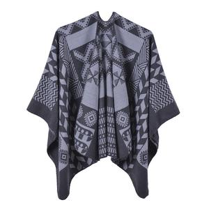 Women Soft Warm Winter <b>Shawl</b> Elegant Crochet Knit <b>Wrap</b> with Fringe for Autumn and Winter - Product Image 5