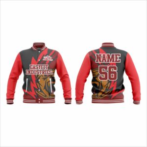 Chaquetas Varsity de Alta Calidad con Diseño Simple y Moderno, Mezcla de Poliéster/Algodón, Talla Grande para Hombre, Estilo Urbano con Cierre para Otoño - Product Image 6