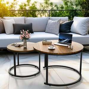 Ensemble de table basse ronde en bois à prix compétitif de haute qualité pour l'exportation, disponible au prix de gros depuis l'Inde - Product Image 1