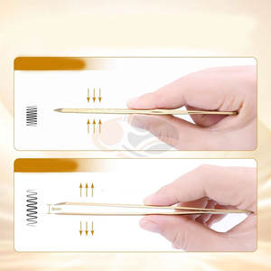 Pince à épiler Jackbilly Enterprises à pointe incurvée de haute précision, en acier inoxydable de qualité supérieure, noire, naturelle, à pointe douce, pour cils - Product Image 5