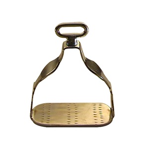 Estribos de caballo de Seguridad españoles de alta calidad, superventas, chapado en bronce, equitación ecuestre, ojal ovalado OEM - Product Image 1