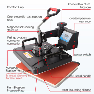 DELIOU 5 en 1 Impresora automática de transferencia por sublimación <span class=keywords><strong>Máquina</strong></span> de prensado en caliente <span class=keywords><strong>para</strong></span> camiseta Cup Hat Bag con precio de fábrica - Product Image 3