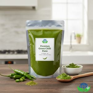 Concentrado de pasta de chile verde industrial |   Grado Alimenticio |   No Aséptico |   100% Natural |   Barril/Sachet de 20 kg |   Salsa OEM - Product Image 2