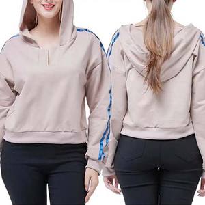 Custom Color Plain Oversized <b>Striped</b> Design <b>Women</b> Hoodie Fleece Material Pullover <b>Long</b> <b>Sleeves</b> Winer Wear Casual Woman Hoodies - Product Image 6