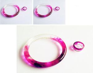 Pulseras de resina epoxi más vendidas con flores incrustadas, hojas, purpurina y lámina, mujeres personalizables de moda - Product Image 1