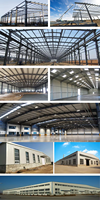 Almacén de almacenamiento de construcción de acero prefabricado Panel de cielo Marco de acero Cobertizos prefabricados Almacenamiento impermeable Acero H Beam