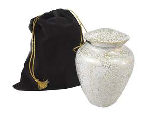 Urne funéraire blanche et dorée pour cendres humaines, urne commémorative pour adultes, urne élégante pour cendres, souvenir pour honorer les êtres chers - Product Image 6