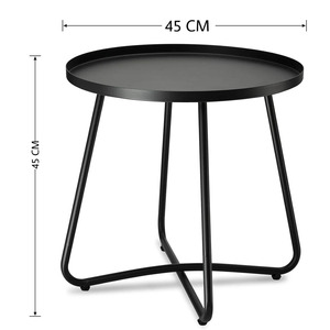 Dessus en métal de conception moderne de table basse antique noire évaluée élevée et table basse basse pour le salon - Product Image 3