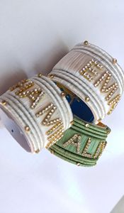 Bracelets de mariée élégants et tendance en fil de soie, imitation perle, design Kundan, travail artisanal en pierre pour les occasions de mariage - Product Image 5