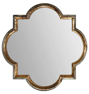 Luxury Quatrefoil <strong>Mirror</strong> Antique Gold Frame Statement <strong>Moroccan</strong> <strong>Style</strong> Wall <strong>Mirror</strong> for Bedroom Vanity Interior Design - Product Image 4