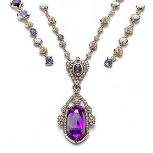 Collar de cristal de piedras preciosas naturales de Plata de Ley 925, gargantilla de cadena de eslabones de moda, clavícula para hombres y mujeres para fiestas - Product Image 3