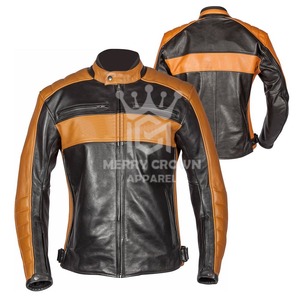 Blouson de moto en cuir personnalisable pour homme - Grande taille, imprimé sur mesure, imperméable, ignifuge, respirant, automne/hiver - Product Image 6