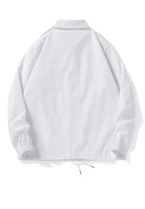 <b>Men's</b> Custom Logo Blank Plus Size Coaches <b>Jacket</b> <b>Canvas</b> Stand Collar Front Logo Waterproof Windproof Breathable Black Winter - Product Image 5