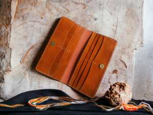 Portefeuille court unisexe en cuir véritable de luxe, sculpté en forme de crâne d'aigle, avec fermeture éclair vintage, blocage RFID, imperméable, fait à la main, pour argent liquide et passeport - Product Image 4