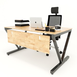 โต๊ะคอมพิวเตอร์สำนักงานและห้องนอนสไตล์โมเดิร์นมินิมอลพร้อมขาเหล็ก - Product Image 2