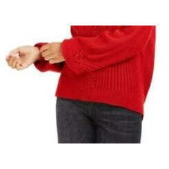 Maglione American Rag Junior's con Maniche a Palloncino per Donna, Invernale Casual Coreano, Lavorato a Maglia Sottile e Traspirante, Colore Vino, Taglia Large - Product Image 3