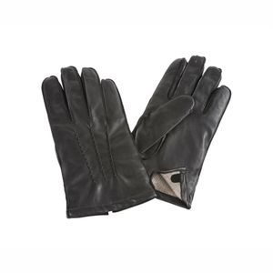 Gants en cuir d'agneau chocolat pour hommes - Product Image 1