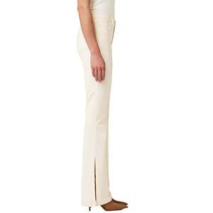 Jeans Bootcut in Corduroy a Vita Media Joe's Jeans Frankie, Doppio Strato, Beige Crema, in Denim Elasticizzato Traspirante, con Decorazione a Bottoni e Spacco Basso - Product Image 2