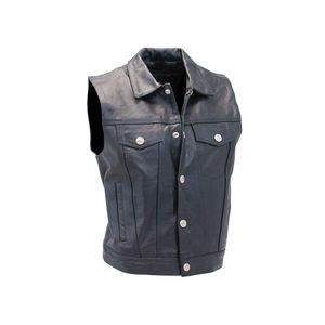 Chaleco de Cuero Genuino para Hombre, Duradero, Suave, a la Moda, de Invierno, Formal, Reversible, Impermeable, para Motocicleta, Nuevo - Product Image 4