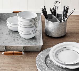 Best Selling Galvanized Metal Utensil Holder Kitchen Tabletop Restaurant Hotel - Product Image 4