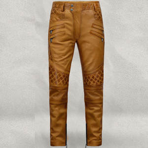 Pantalones de cuero bordados personalizados de primera calidad, diferentes tamaños, Mejor Proveedor, cantidad a granel, pantalones de moda de lona, método de tejido no tejido - Product Image 1