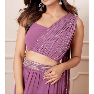 Robes de soirée respirantes du Pakistan Dernier créateur Fête de mariage Porter des femmes élégantes Robe Lehenga Choli Dupatta Ensemble Adultes - Product Image 2